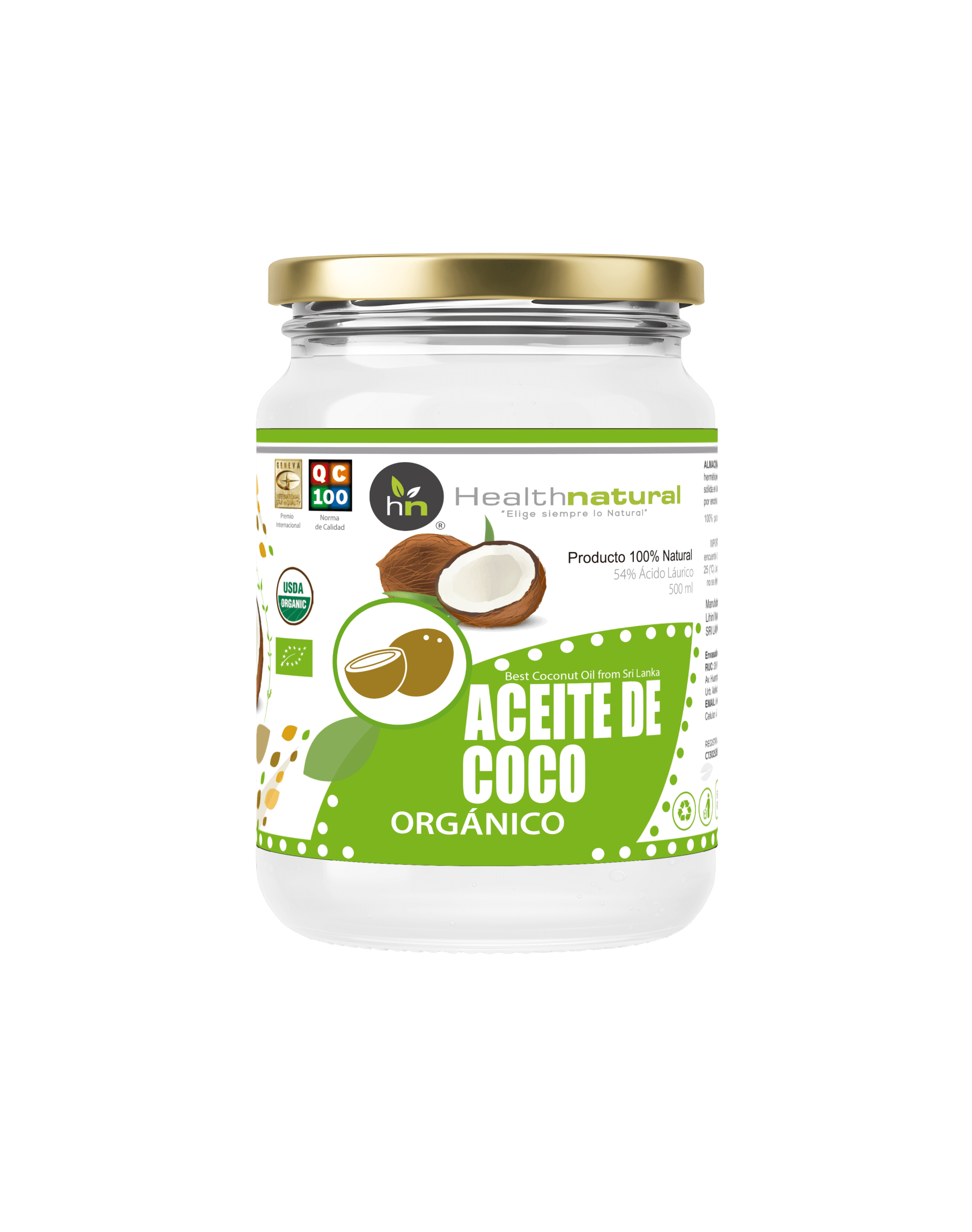 56-ACEITE DE COCO ORGANICO 500 ML